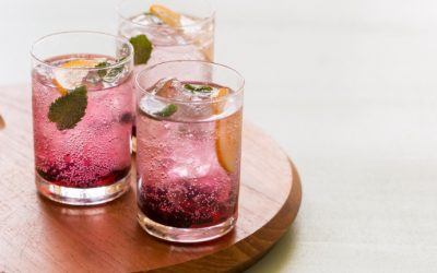 Gin tonic de mora y limón