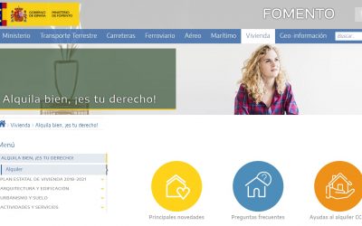 Nueva web de Fomento sobre el alquiler de vivienda